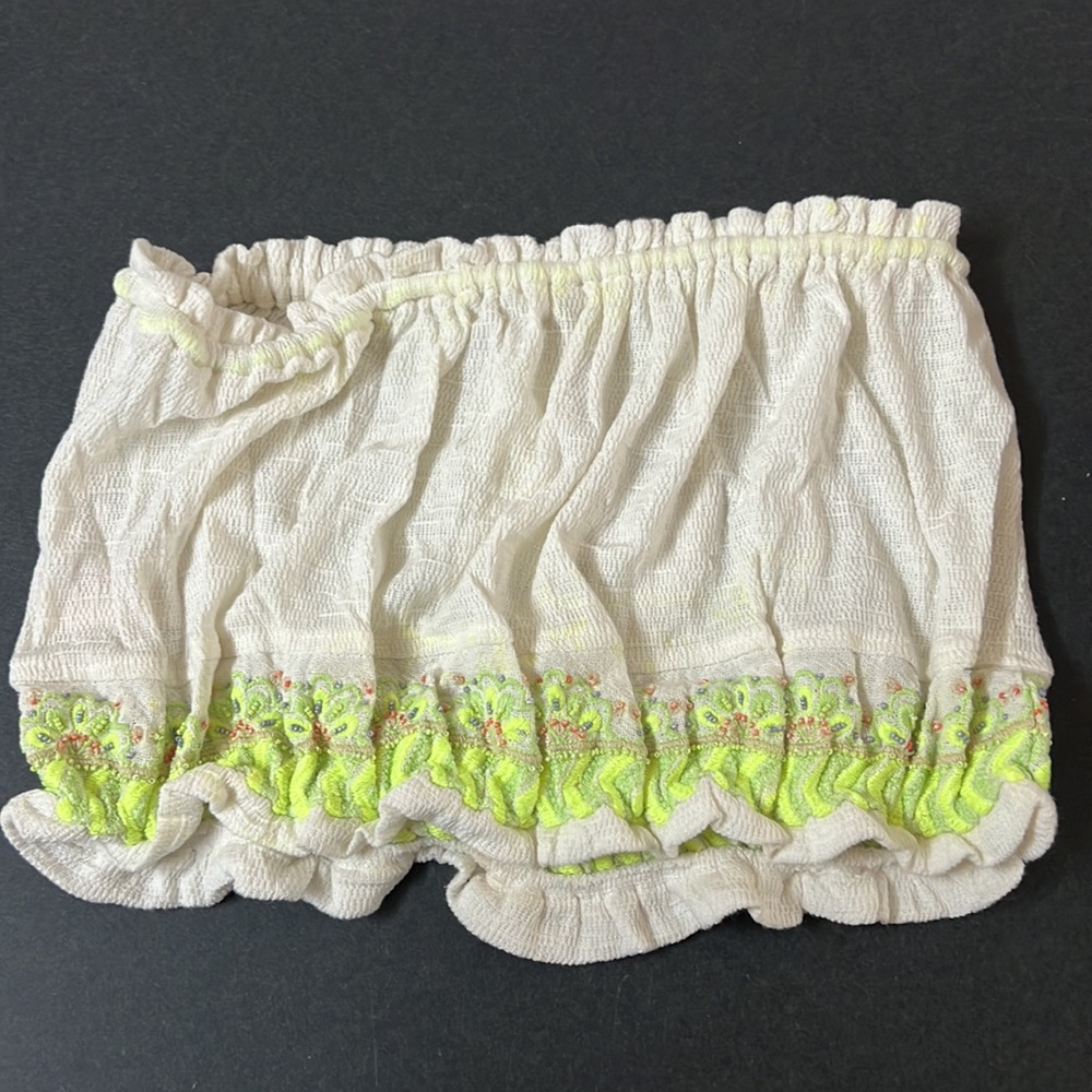 FREE PEOPLE Ivory Strapless Crop Top size M - Picture 3 of 15